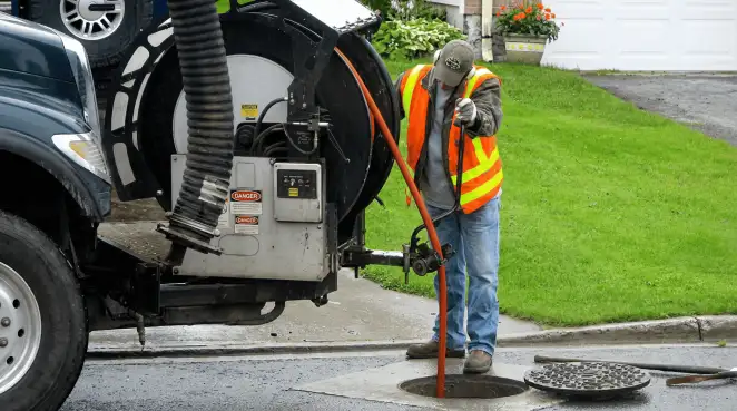 Technician using specialized drainage equipment for sewer line cleaning and foundation protection in Chandler, AZ